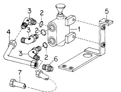 Hyd. Selector Valve And Connections - Tractors W/Hyd. Lift And 3-Pt. Hitch Diagram and Parts List for CUB185  Cub Cadet Lawn Tractor